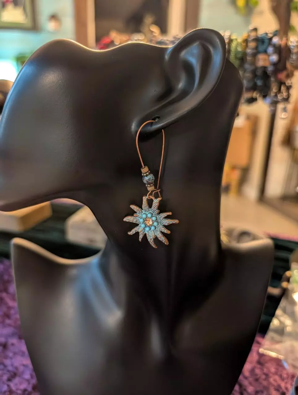 plant/#71 sun/flower dangle earrings-0