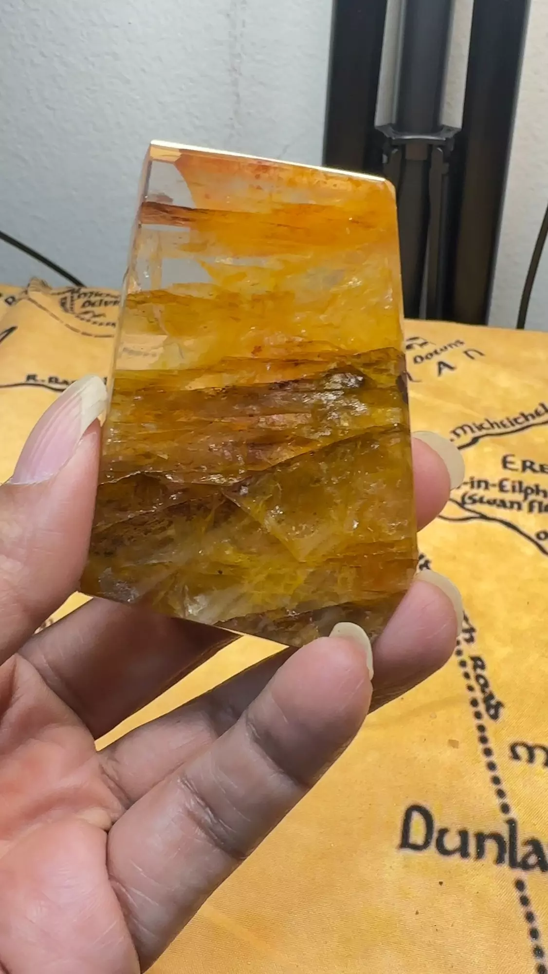 plant/Golden healer/rose quartz slab-0