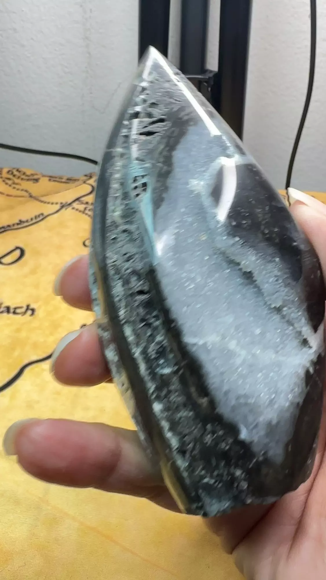 plant/Black druzy freeform-0