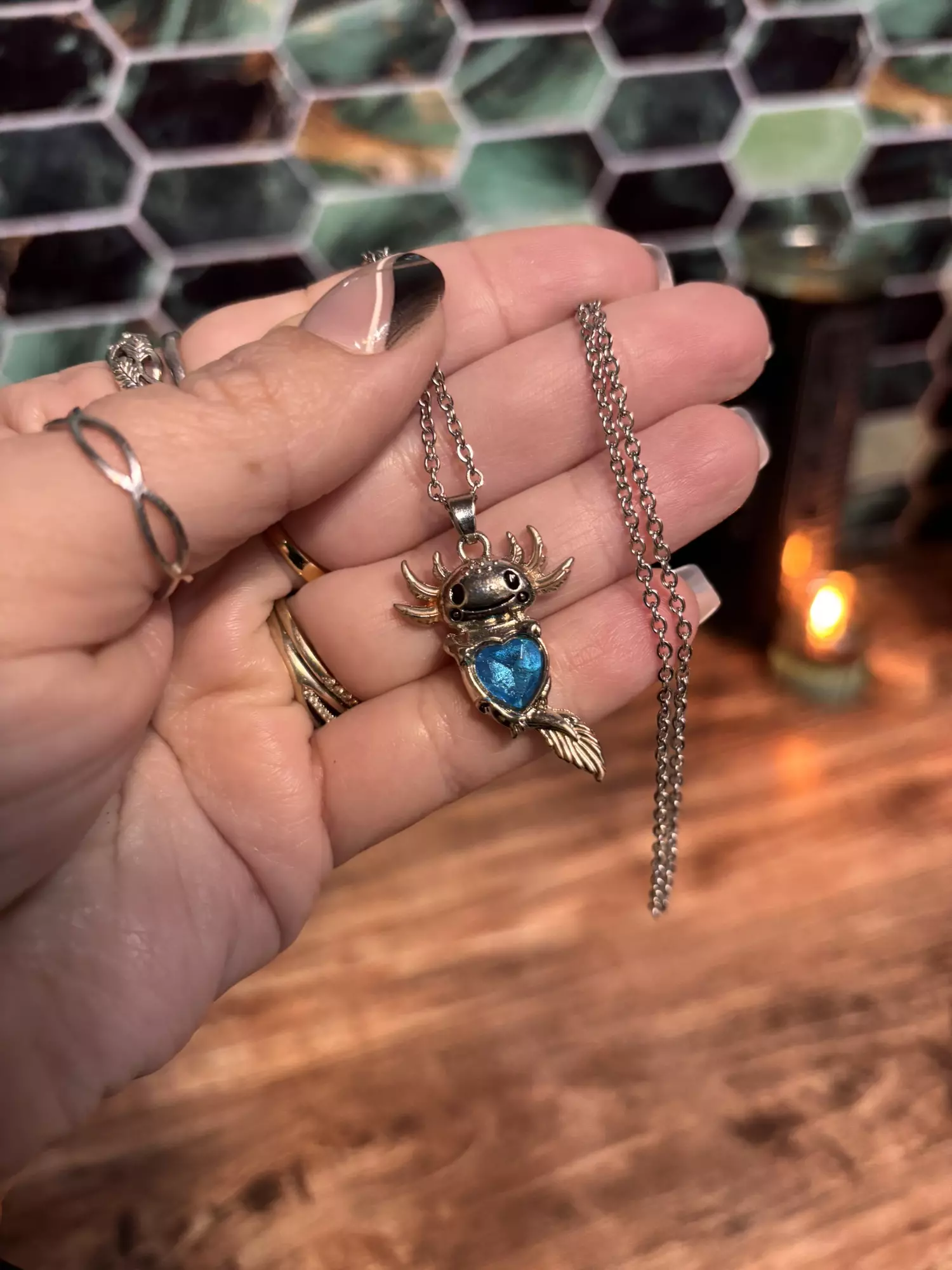 plant/Axolotl Necklace -0