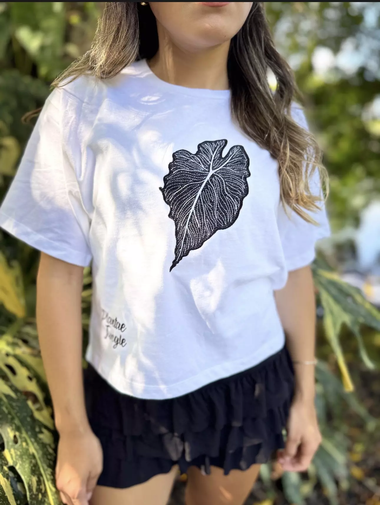 plant/Alocasia’Venom’ - Medium - white - boxy Shirt-2