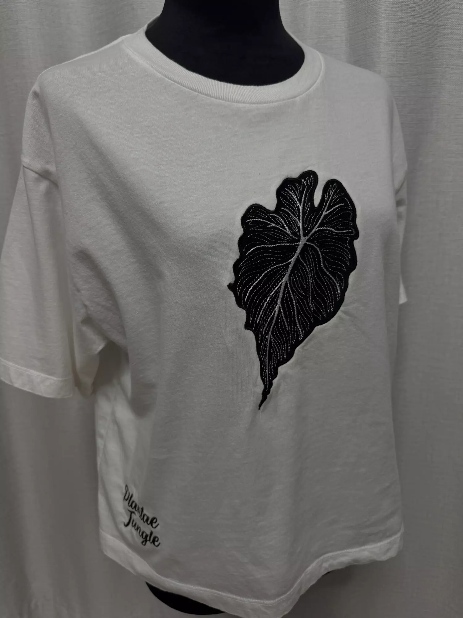 plant/Alocasia’Venom’ - Large  - white - boxy Shirt-0