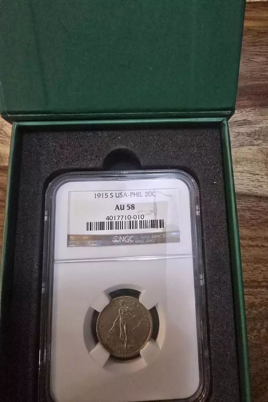 plant/1915-S US Phillipines Twenty Centavos BUCK N RIPS-0