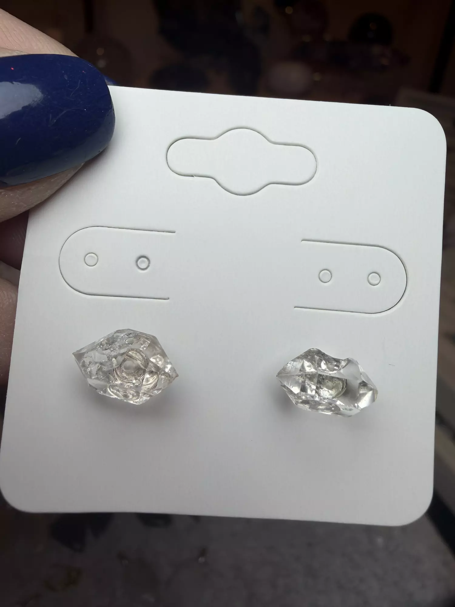 plant/herkimer sterling earrings -0