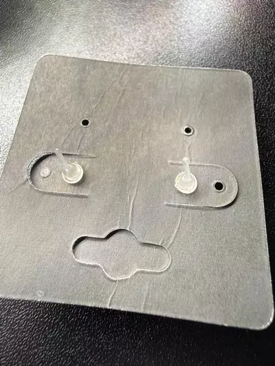 plant/Black Dahlia hypoallergenic earrings-1-thumbnail