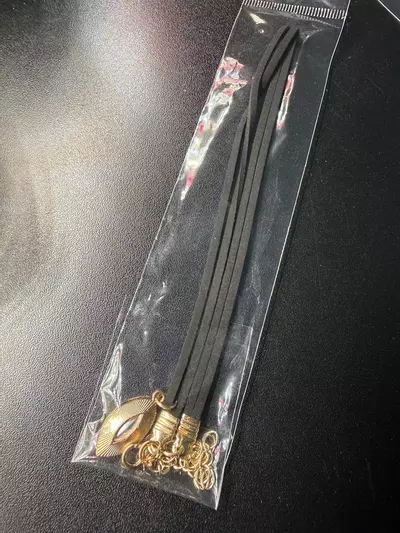 plant/Black/Gold Pendant Choker-0-thumbnail