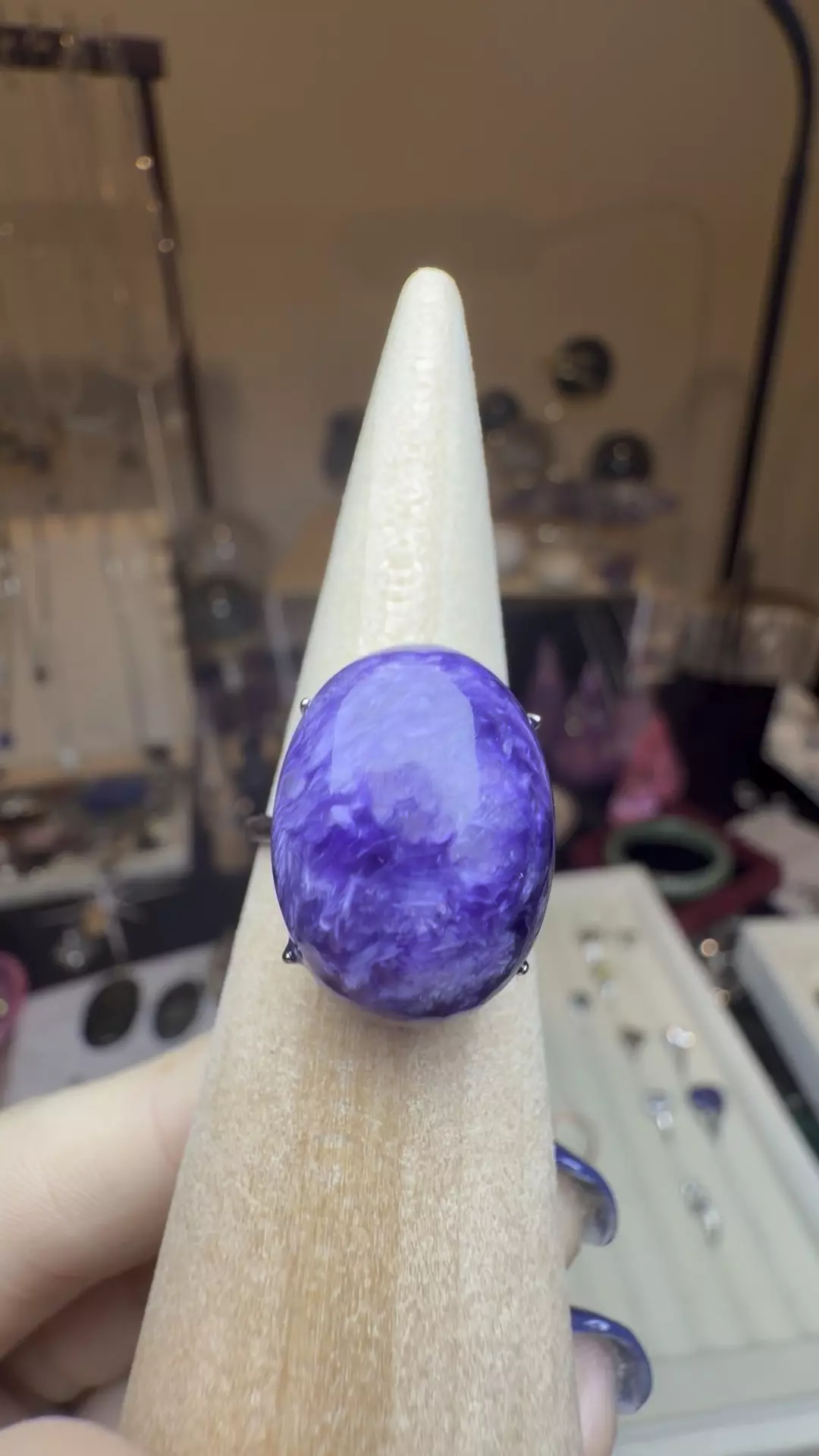 plant/S925 adjustable charoite $60-2