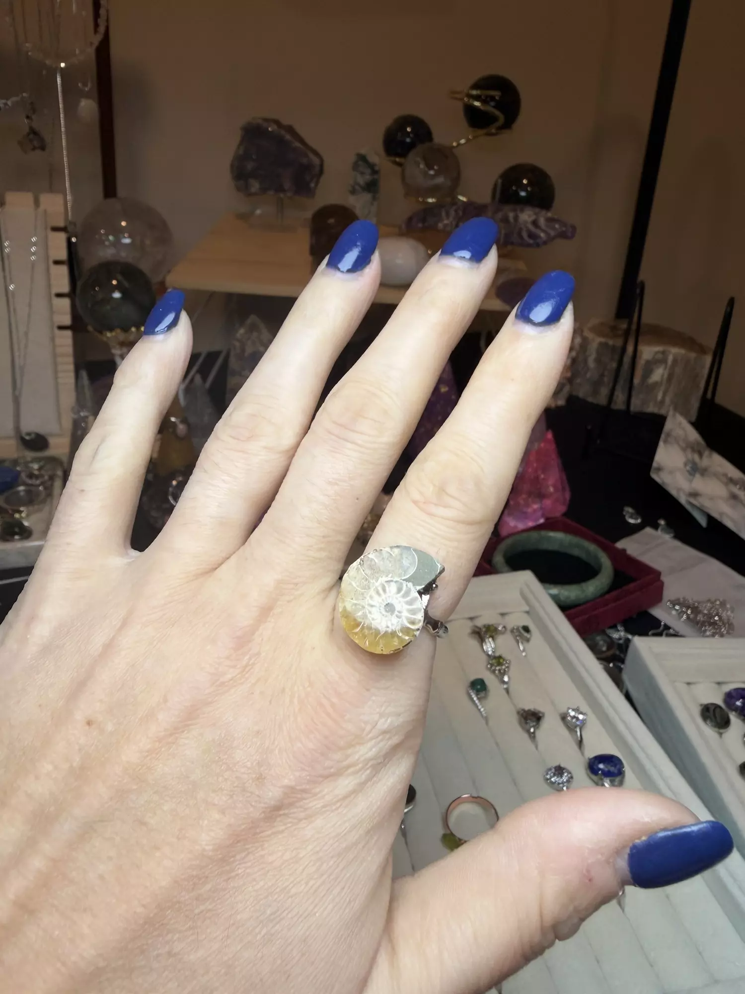 plant/adjustable ammonite ring $18-1