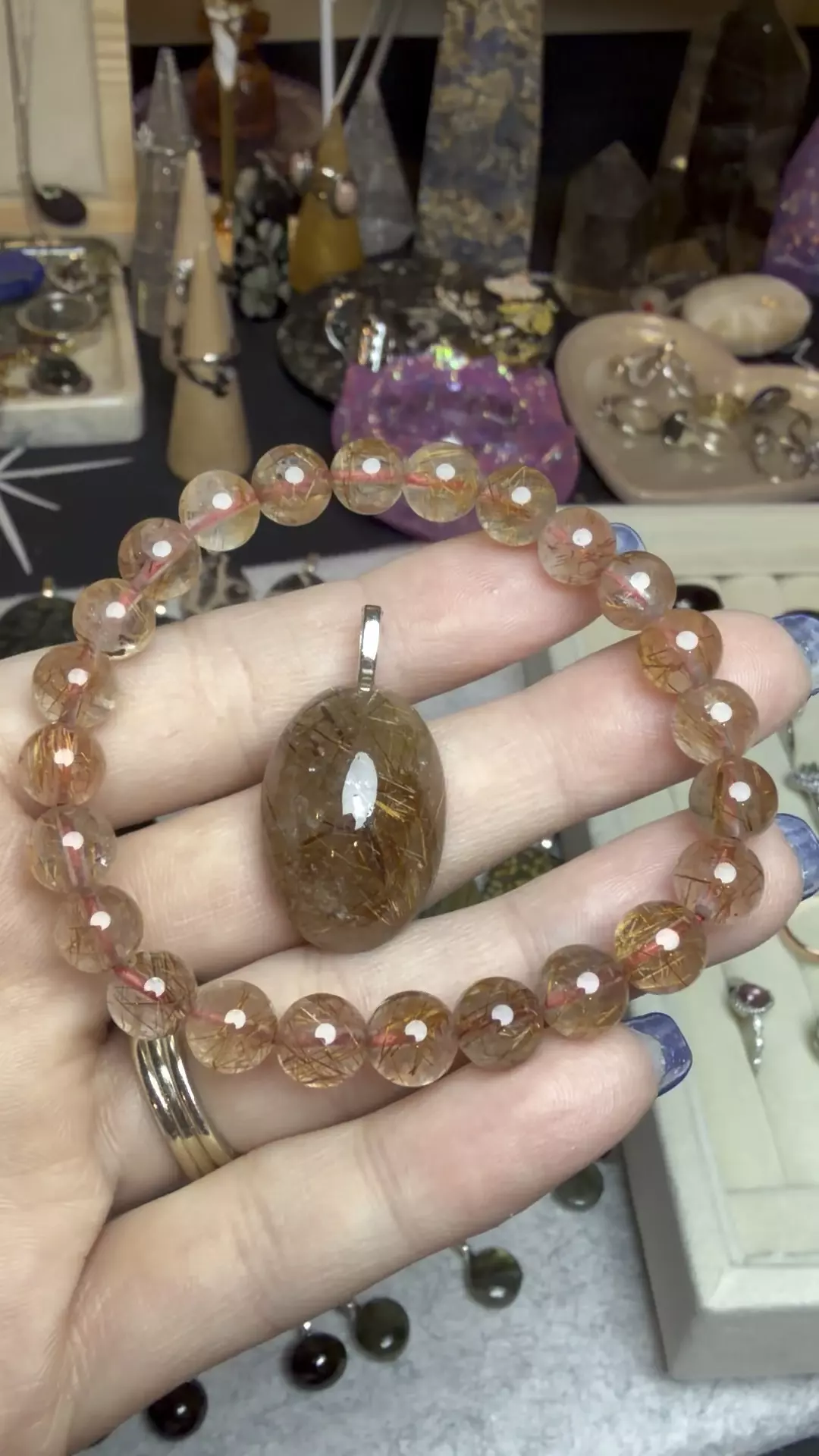 plant/golden rutile set 8mm $42-1