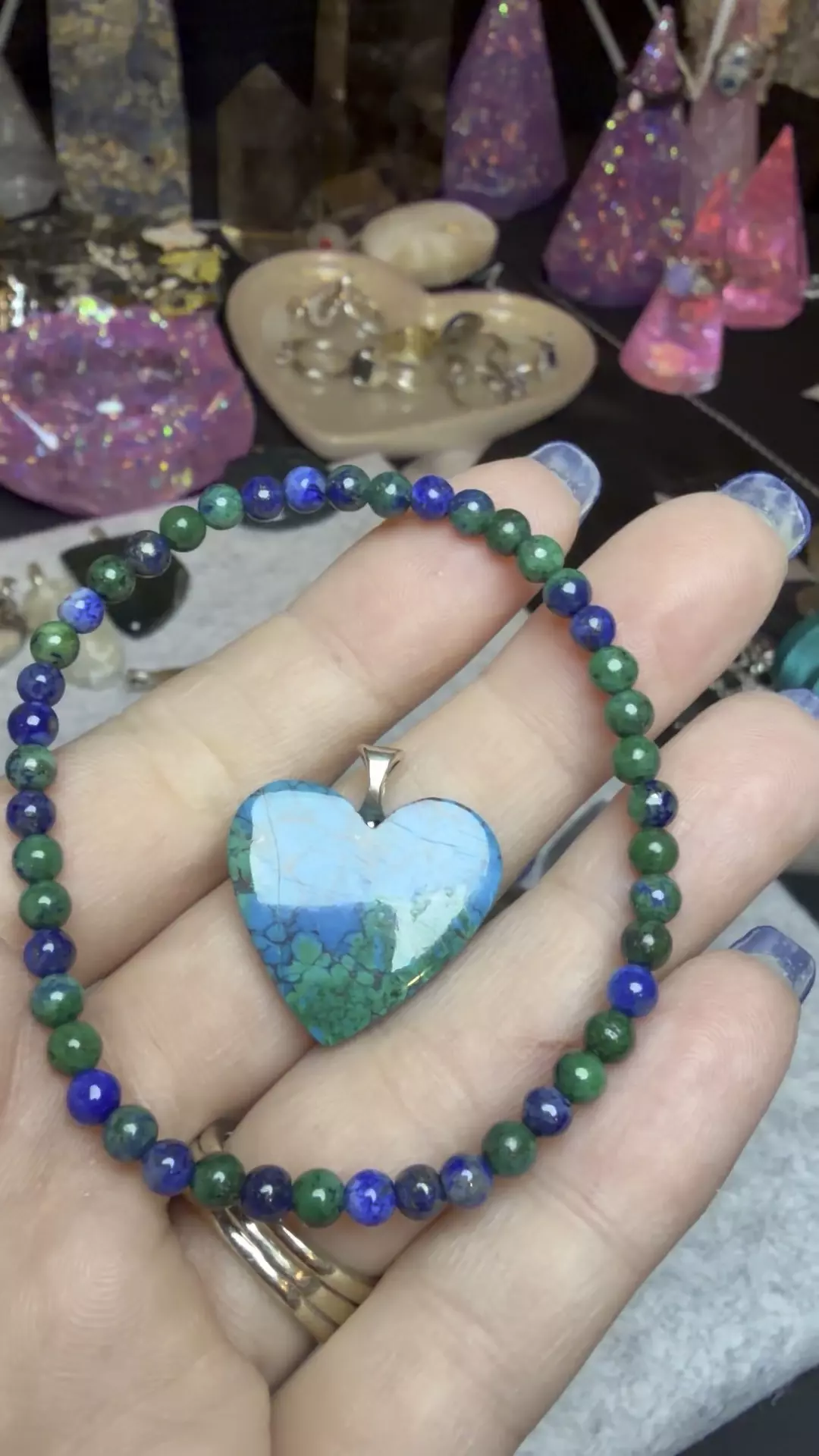 plant/azurite set 4mm $25-1