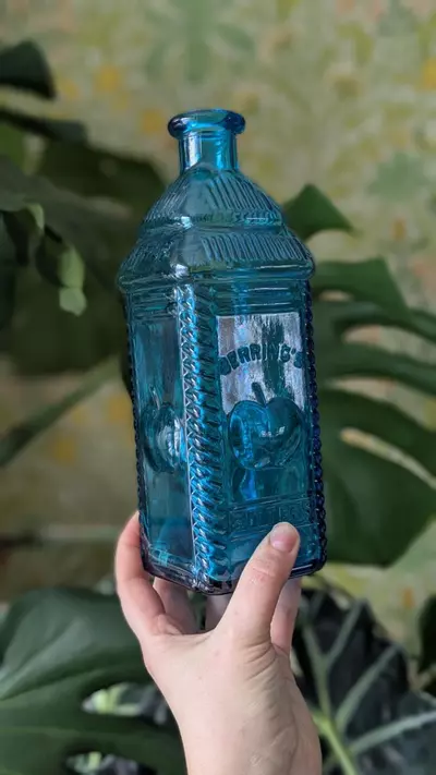 plant/Berring's apple bitters blue glass bottle-1-thumbnail