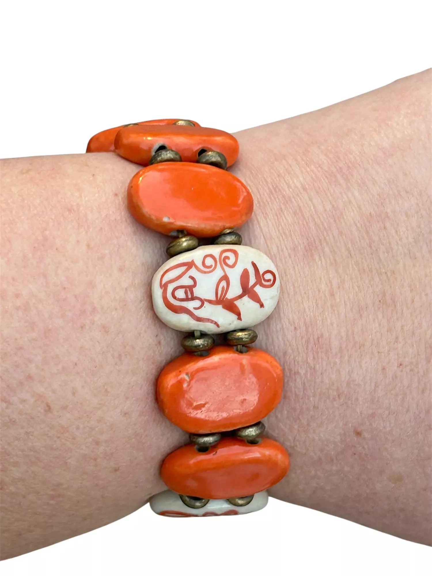 plant/Vintage Cottage Core Style Ceramic Bracelet-0