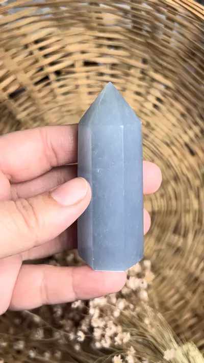 plant/Angelite tower beautiful and gemmy! -0-thumbnail