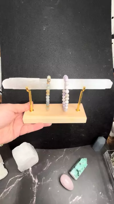 plant/Selenite bracelet holders. Available in silver and gold-0-thumbnail