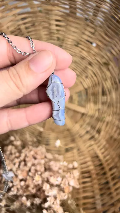 plant/Blue lace agate necklace-0-thumbnail