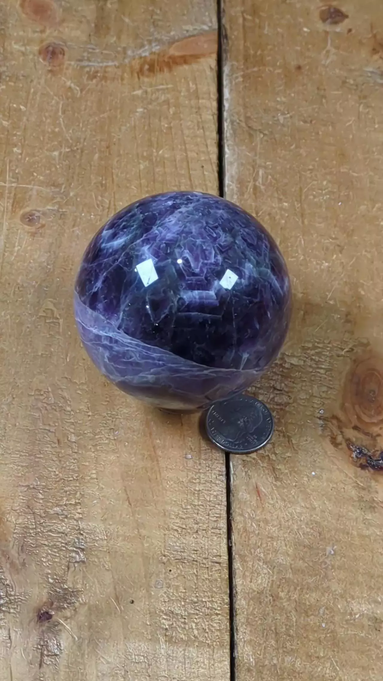 plant/Dream/Chevron Amethyst Sphere ~528 Grams (1.16 Pounds) was $23-0