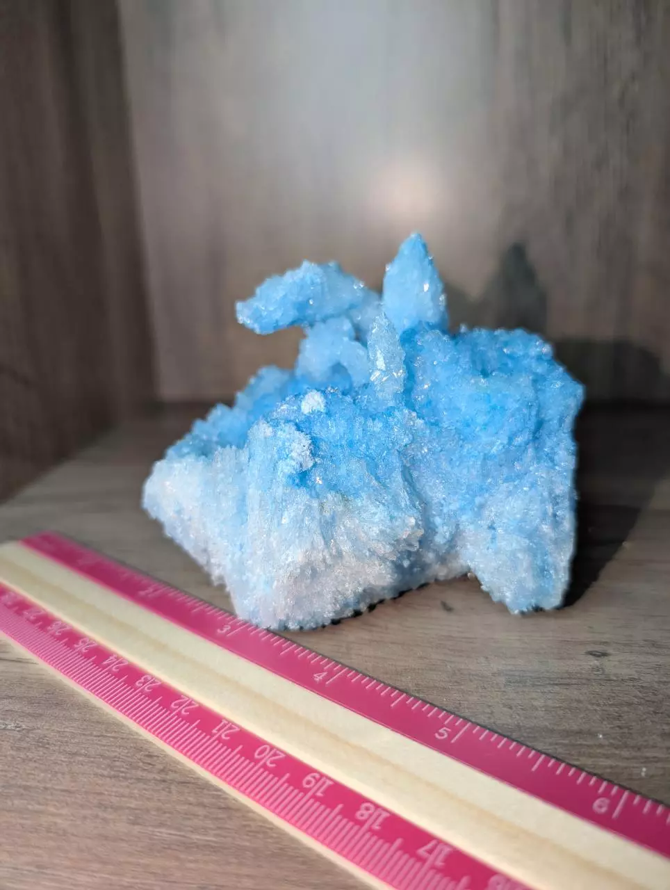 Blue aragonite specimen, very sparkly thumbnail