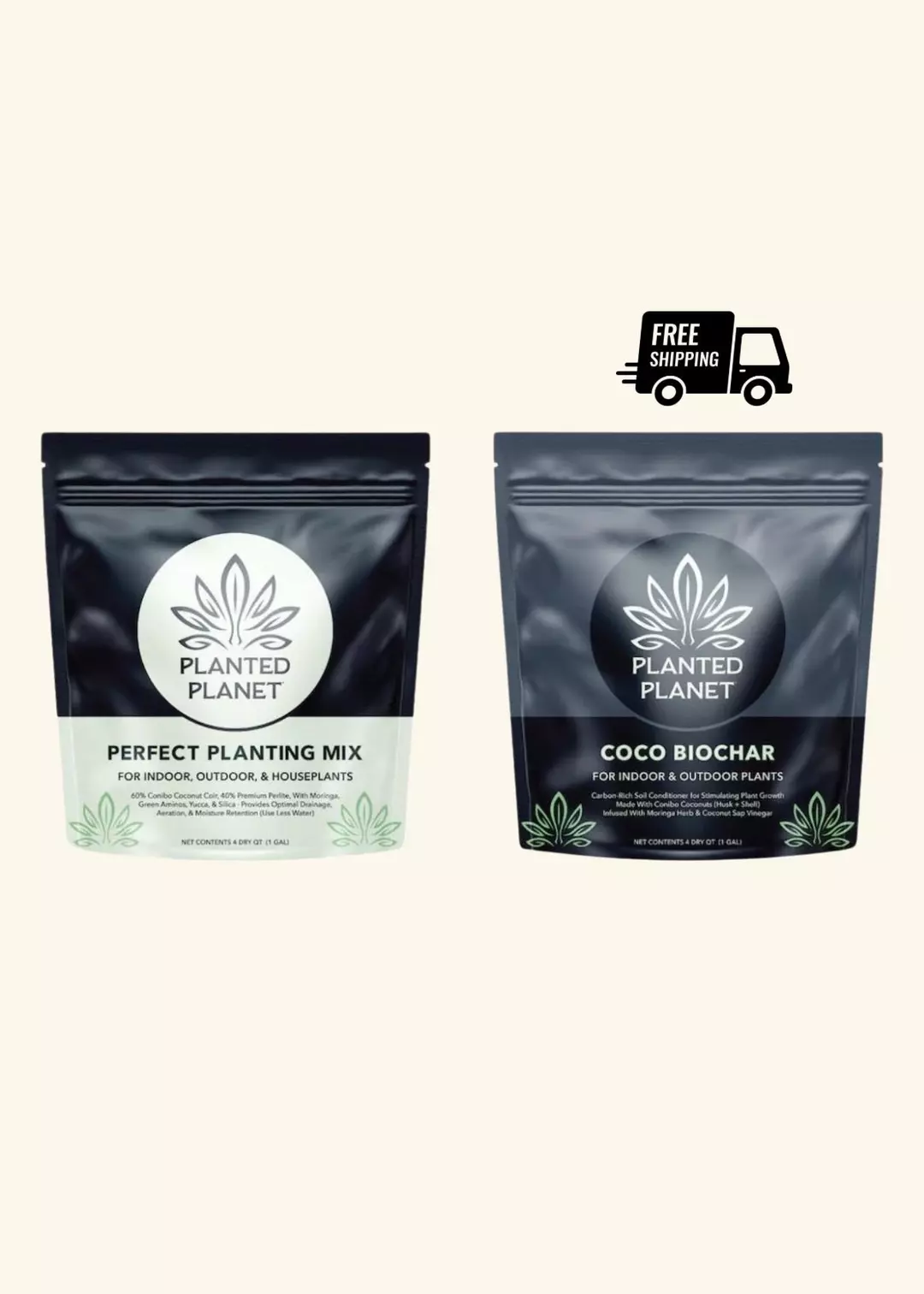 Planted Planet Perfect Planting Mix &Coco Biochar (2 Pack) (1 Gallon Bags/ea)) thumbnail
