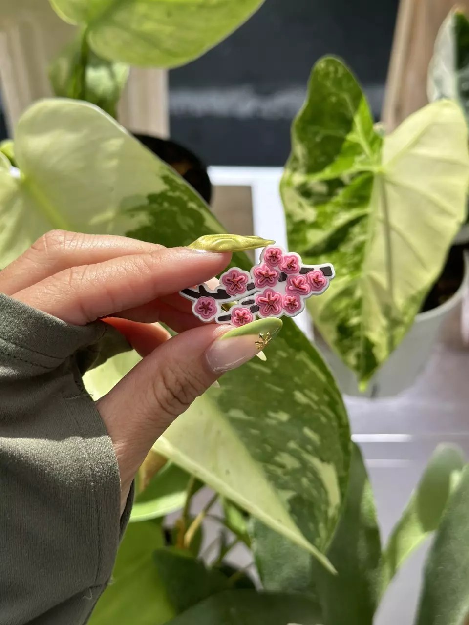 Cherry blossom croc charm thumbnail