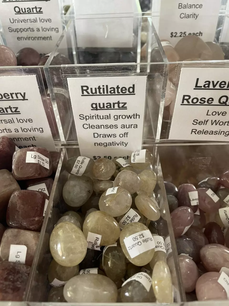 Rutilated Quartz Tumbled Stones thumbnail