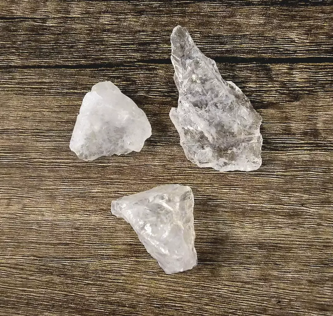 Lot of 3 - Raw Clear Quartz thumbnail
