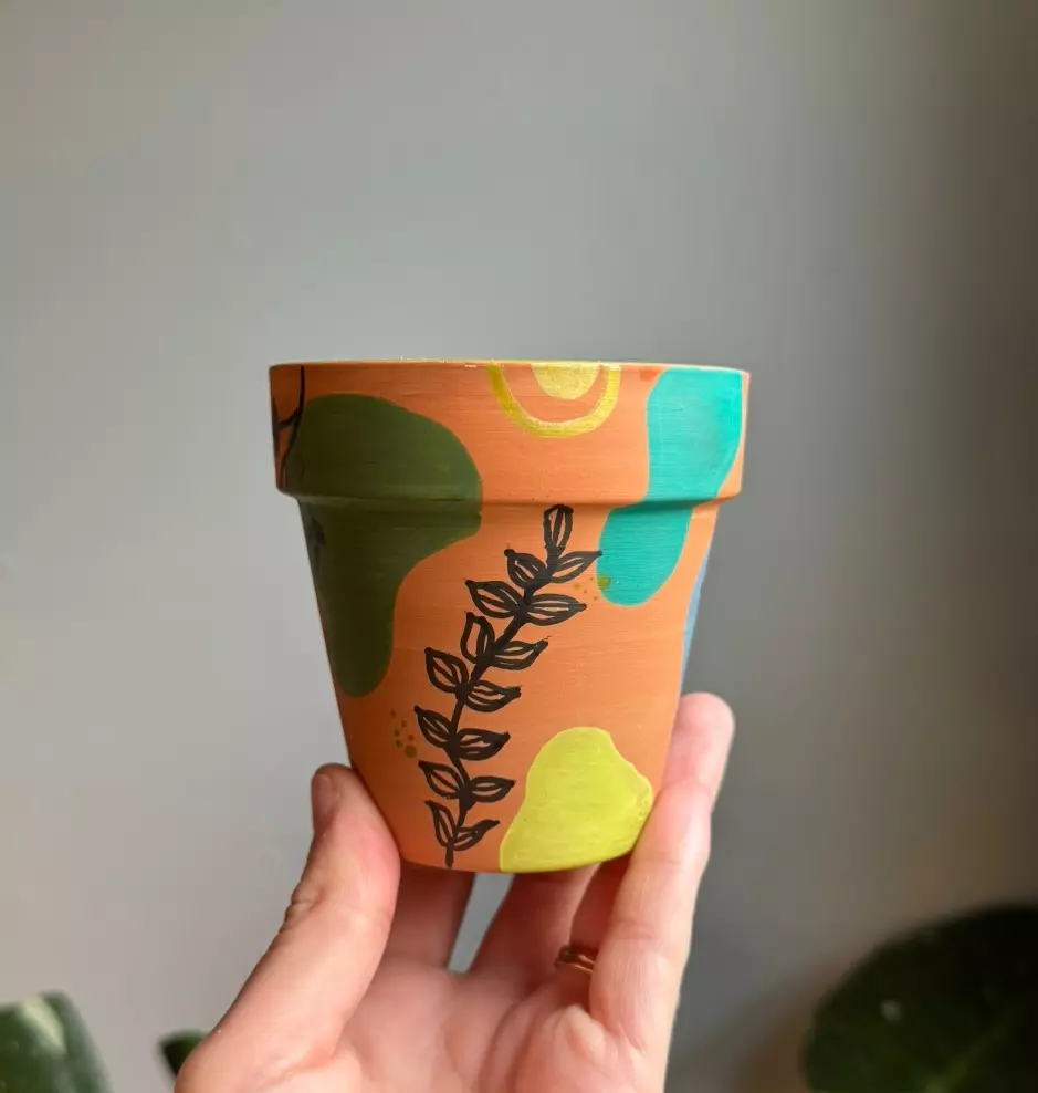 Hand Painted Terracotta Pot thumbnail