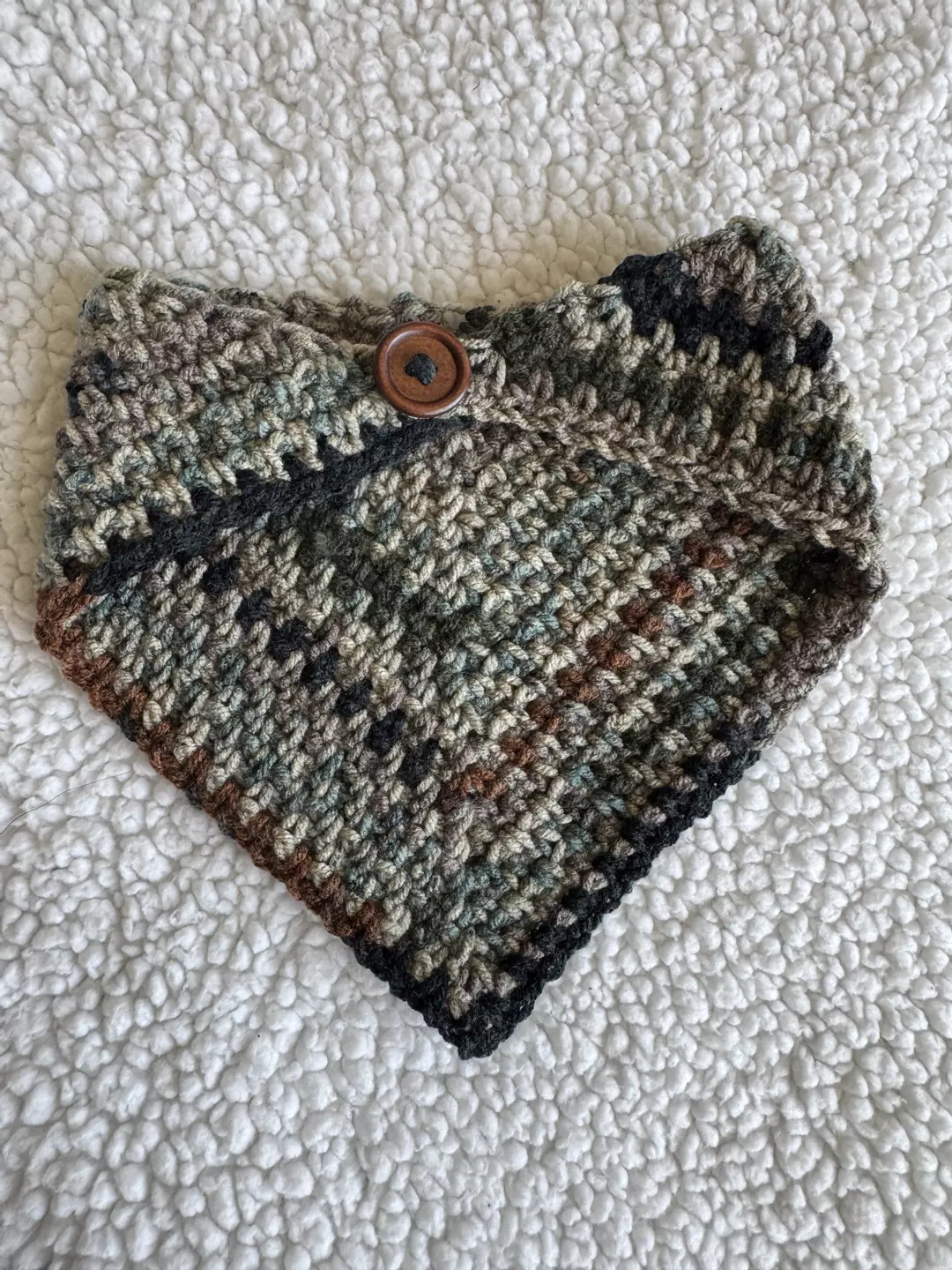 Camo Crochet Dog Bandana thumbnail