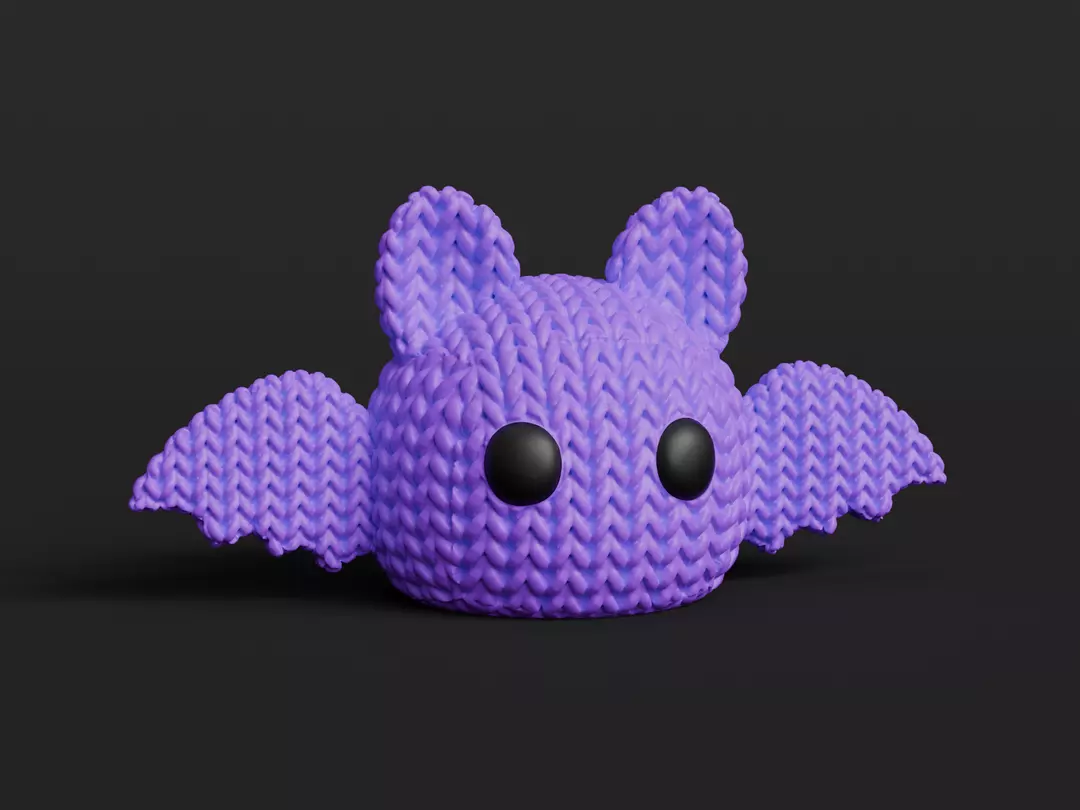 Knitted Halloween Bat 3D Printed thumbnail