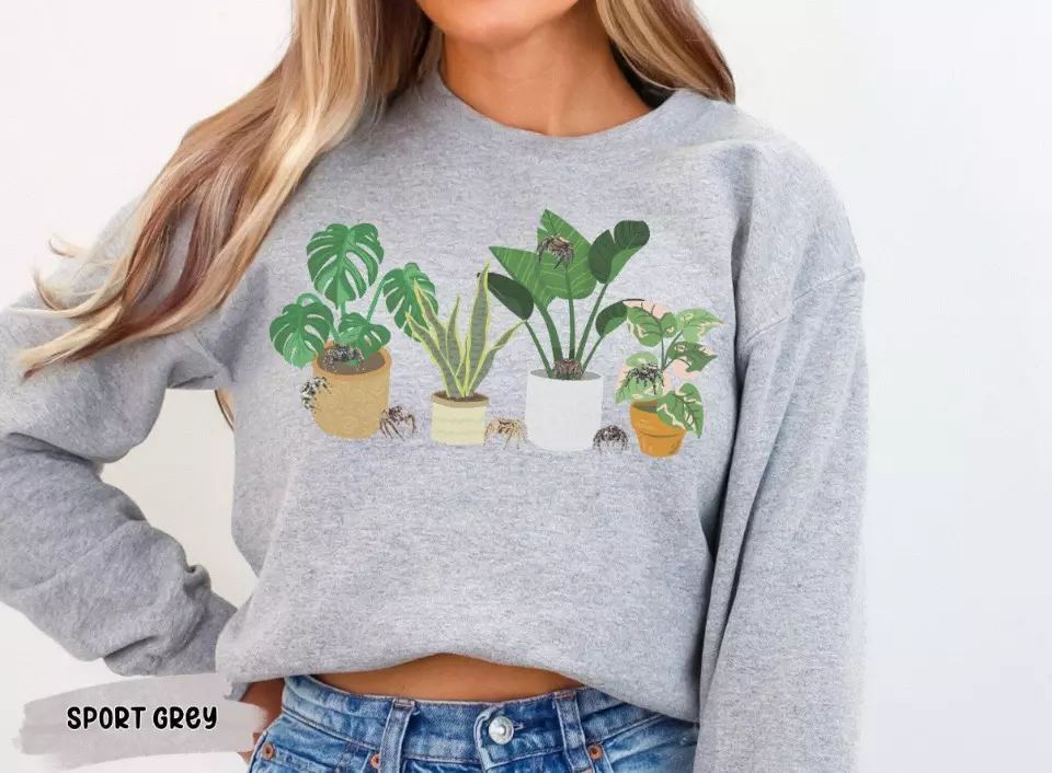 Plants & Jumping Spiders Sweatshirt thumbnail
