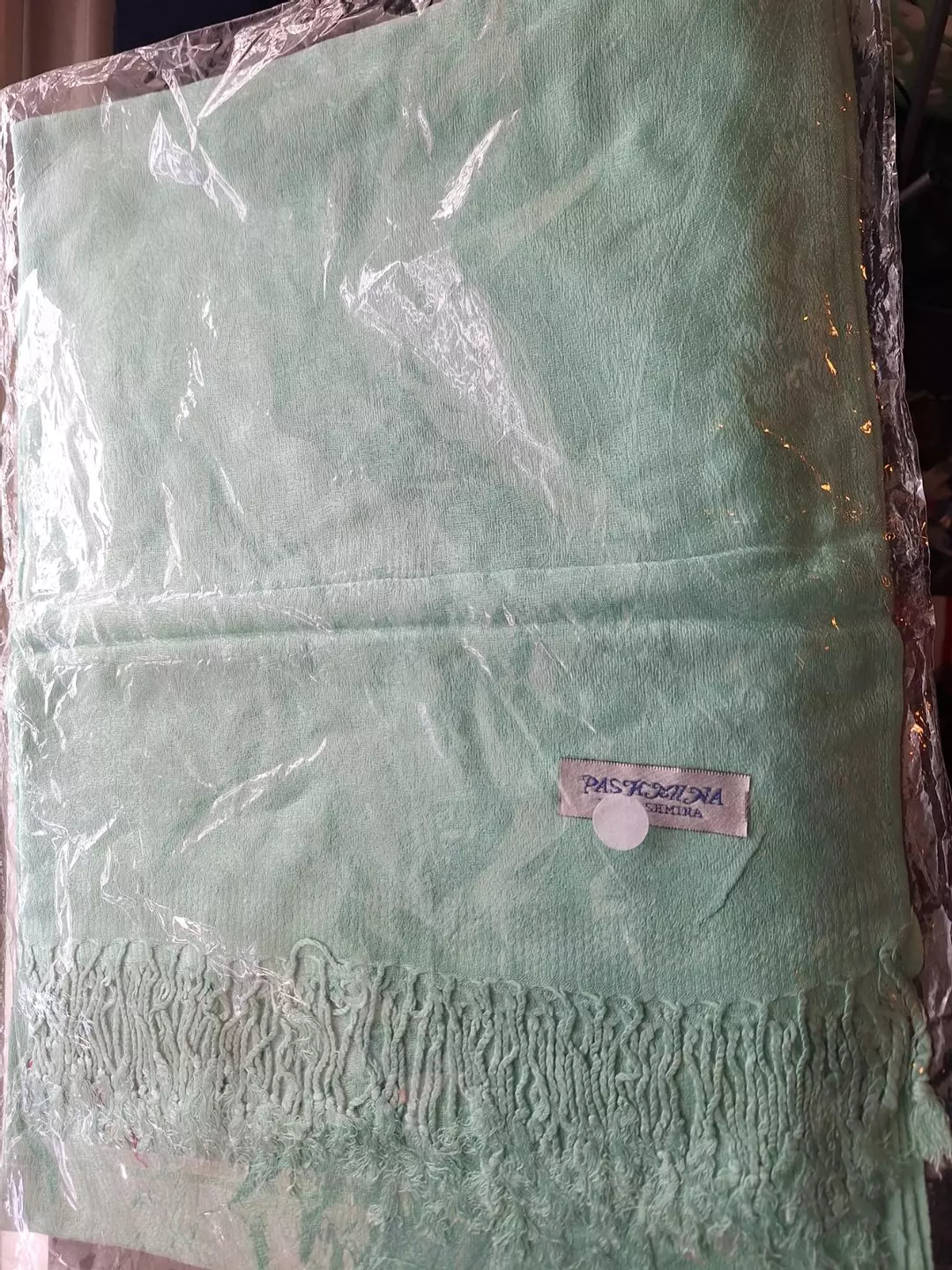 100% Pure Pashmina Scarf Turquoise Blue thumbnail