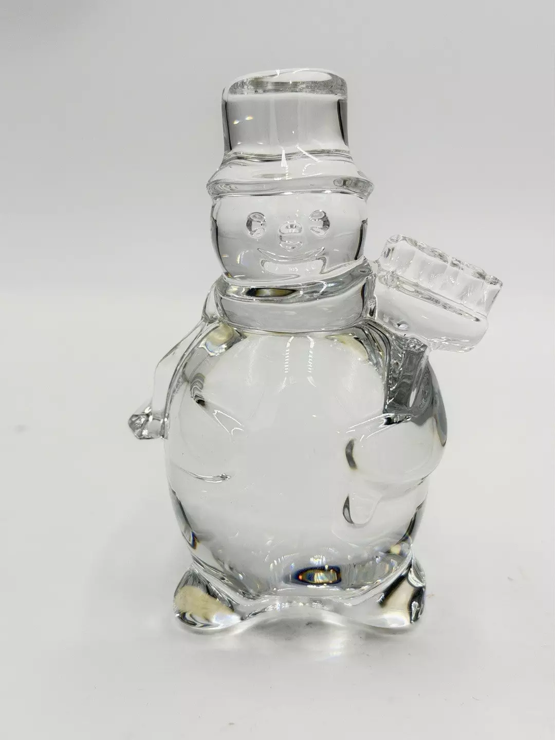 Baccarat France Crystal Snowman Figurine NOEL Christmas 4” Figurine Decor thumbnail