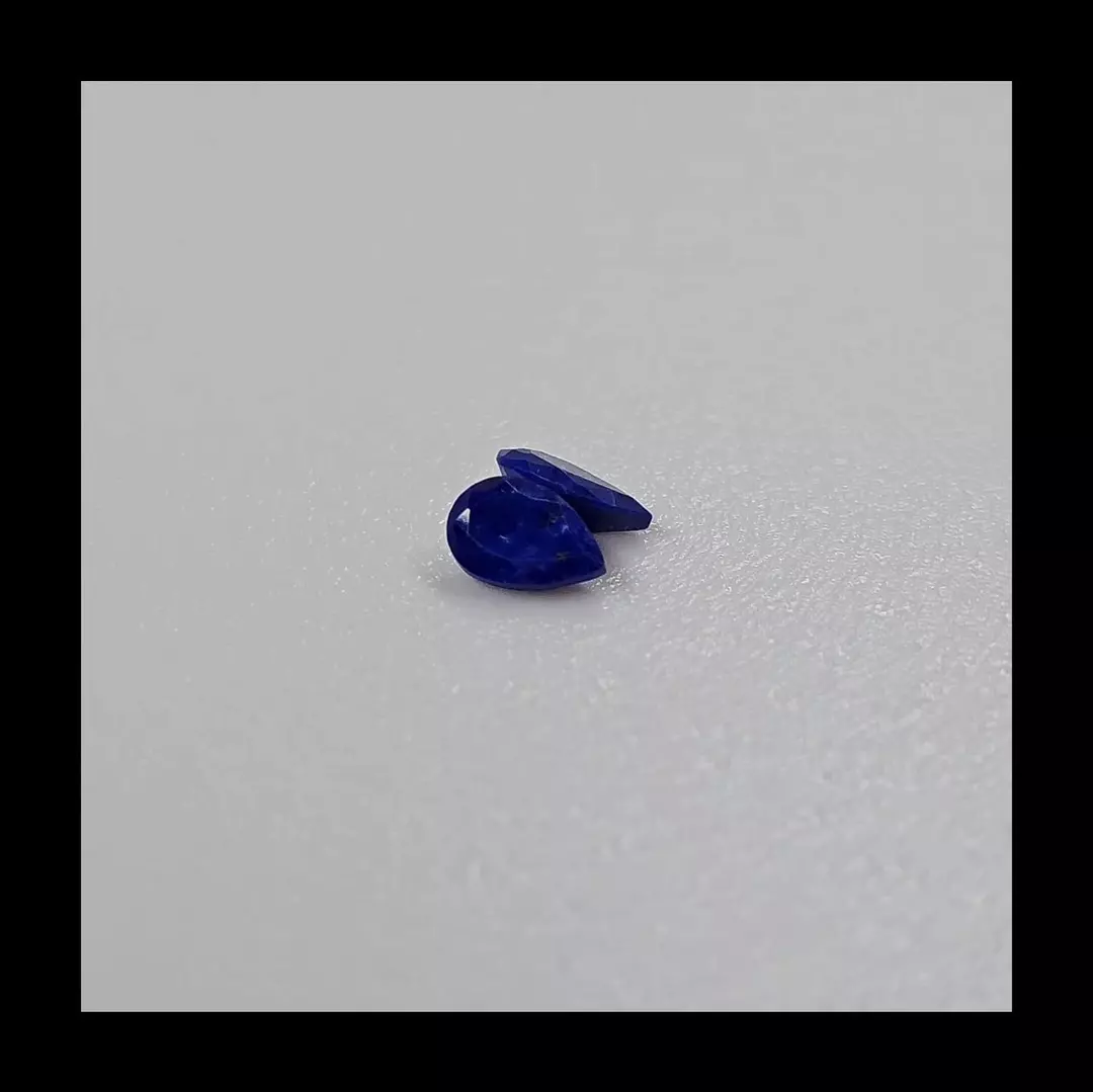 #124 Lapis Lazuli Loose Gemstones x 2 app. 0.68 ctw. thumbnail