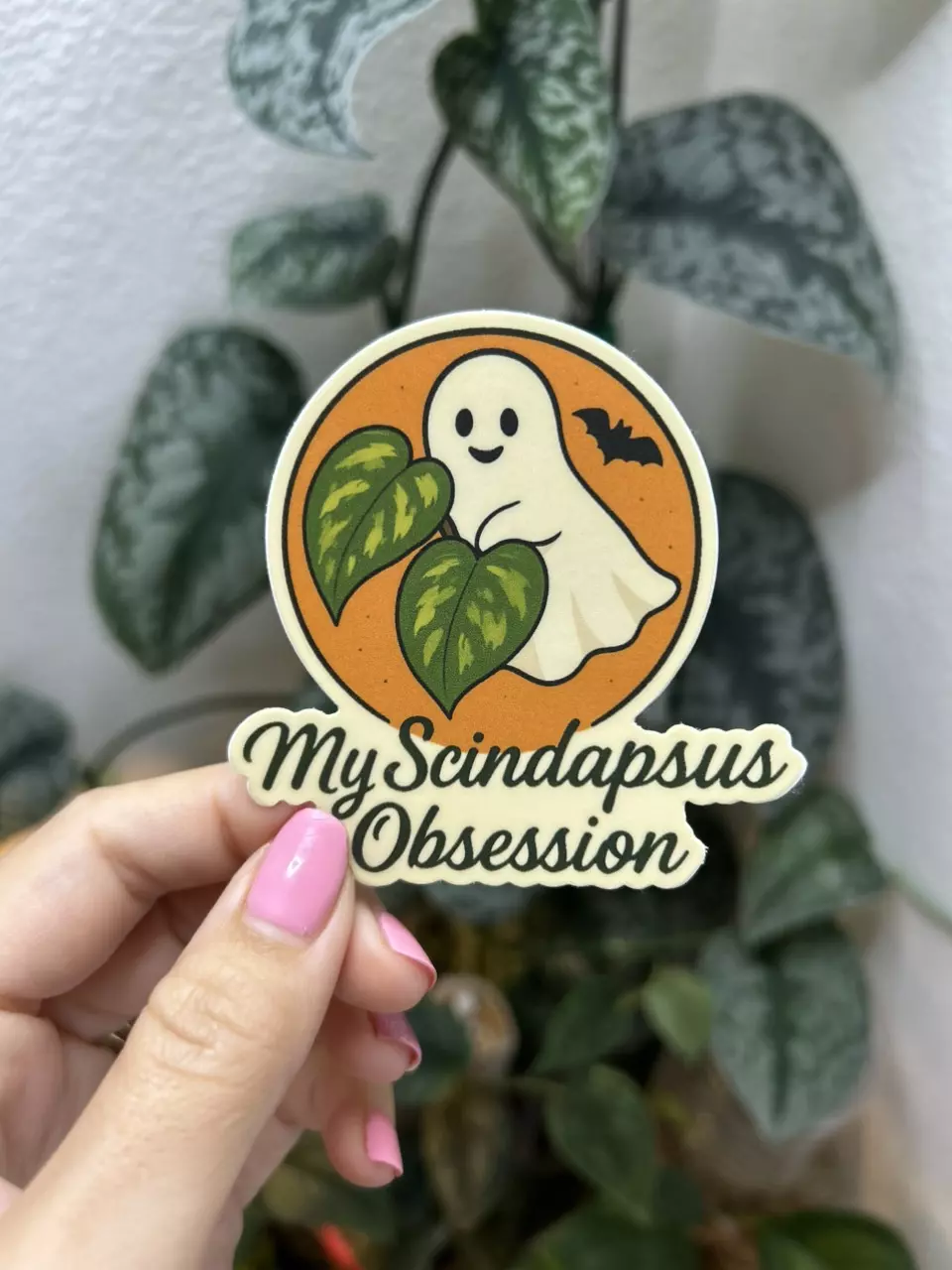 My Scindapsus Obsession Ghost Sticker thumbnail