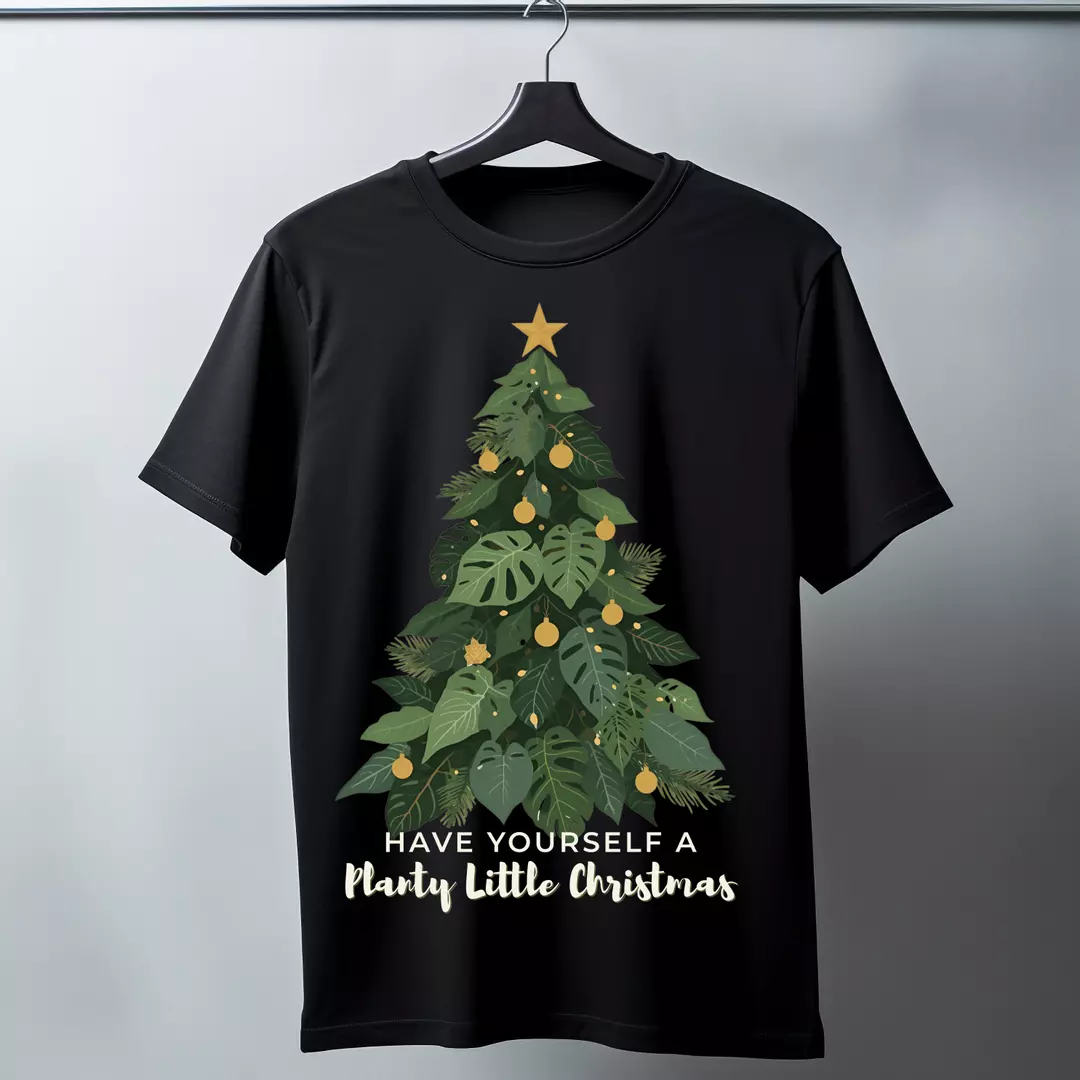 Holiday T-Shirt with Christmas Tree Design thumbnail