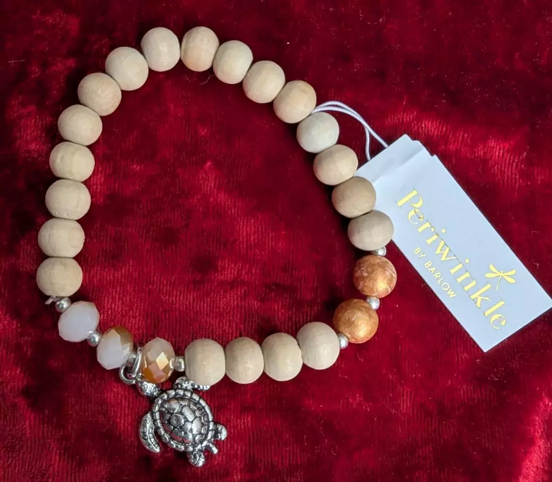 Periwinkle by Barlow Tan and Silver Turtle Bracelet thumbnail