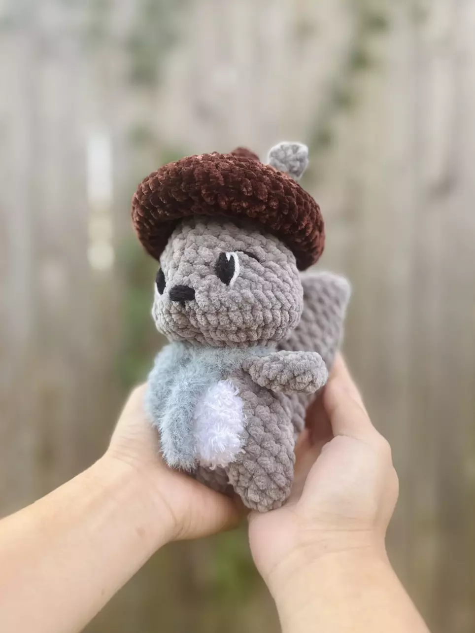 🐿️ Gray Popping Acorn Squirrel Plushie thumbnail
