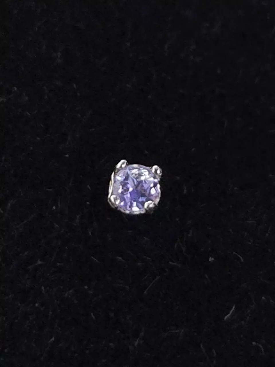 Tanzanite nose stud thumbnail