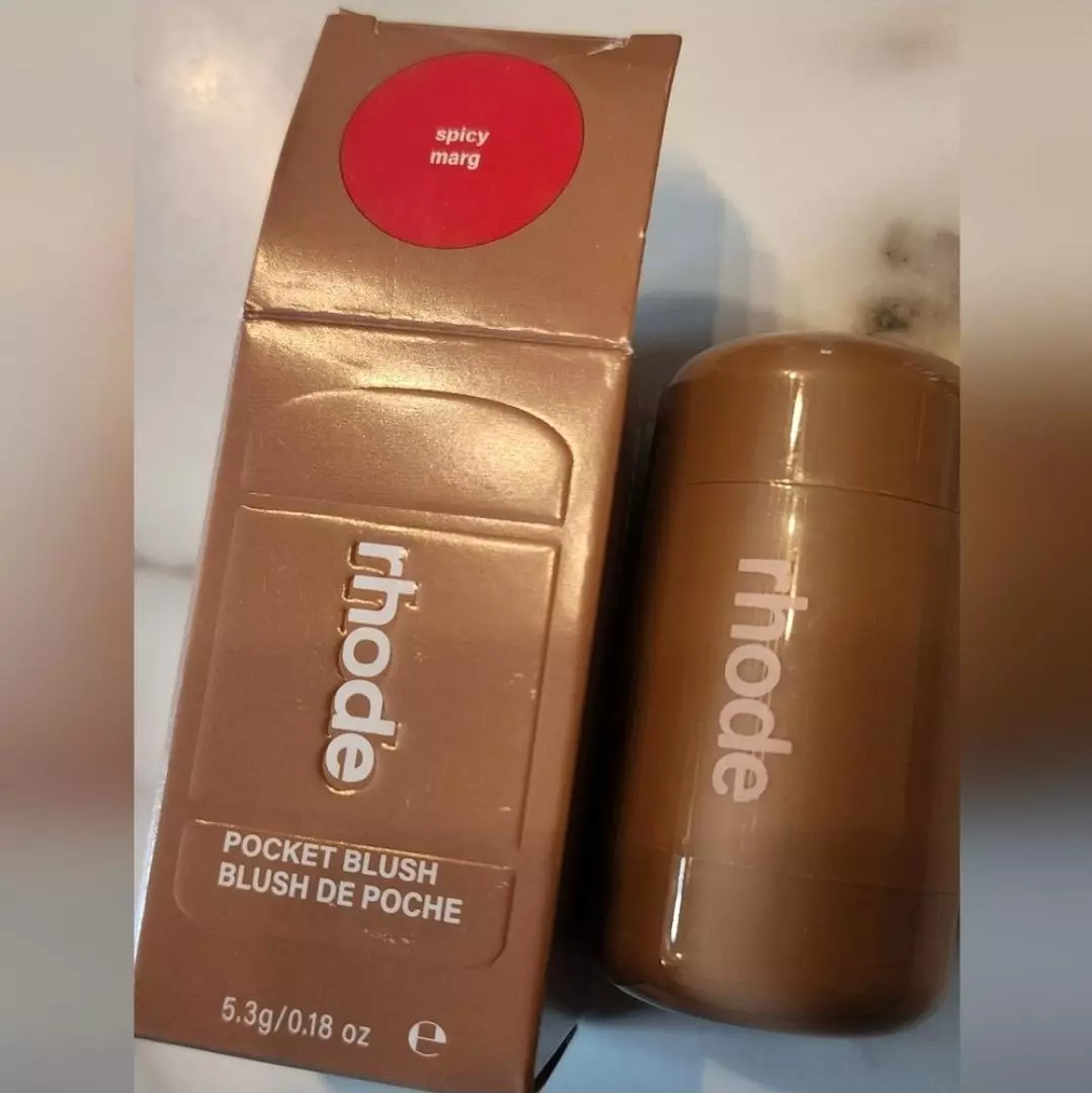 Rhode Pocket Blush 5.3g/0.18oz Spicy Marg (a bright coral) thumbnail