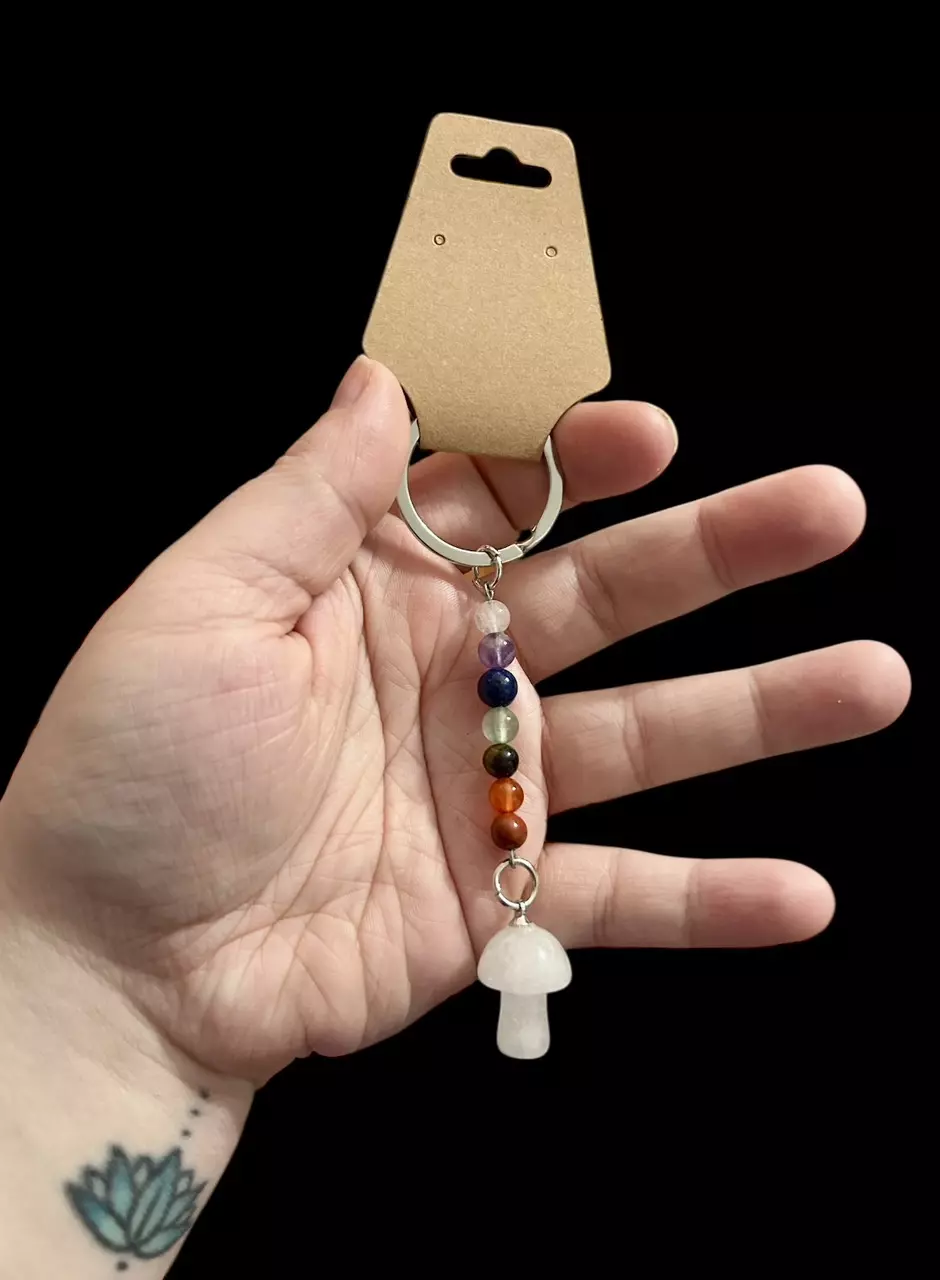 Quartz mushroom keychain thumbnail