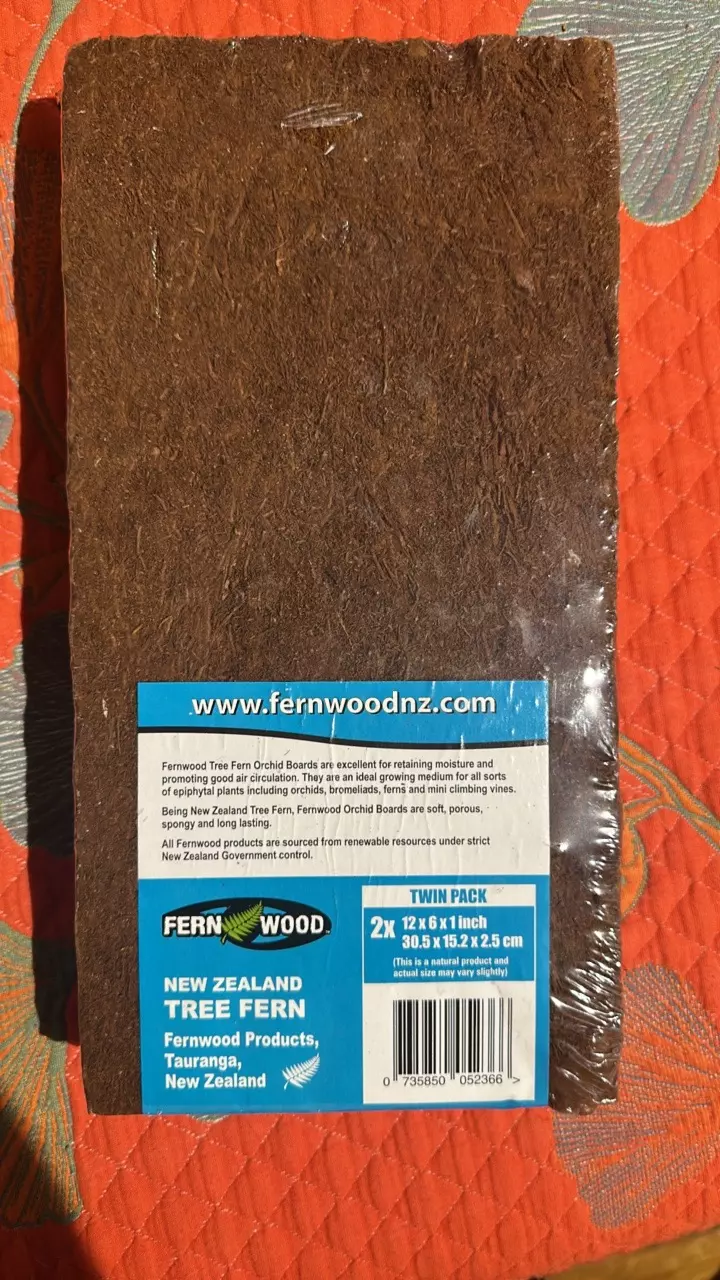 12”x6”x 1” Fernwood tree fern fiber twin pack orchid boards thumbnail