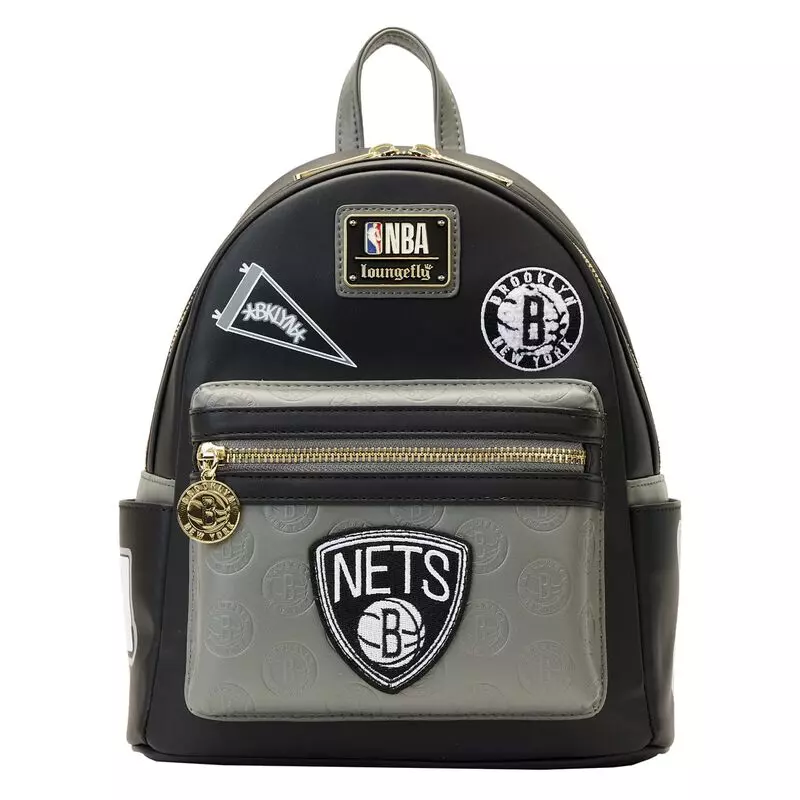 Brooklyn Nets Loungefly Backpack and Wallet  thumbnail