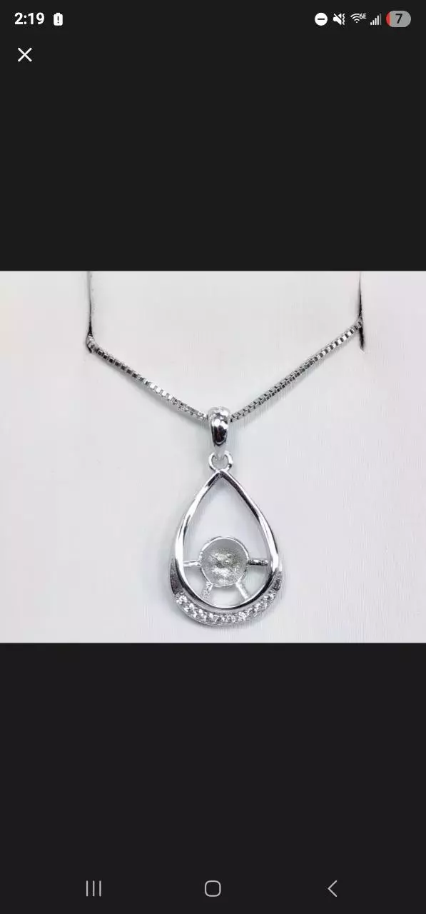 new s925 tear drop pendant accessory no pearl including  thumbnail