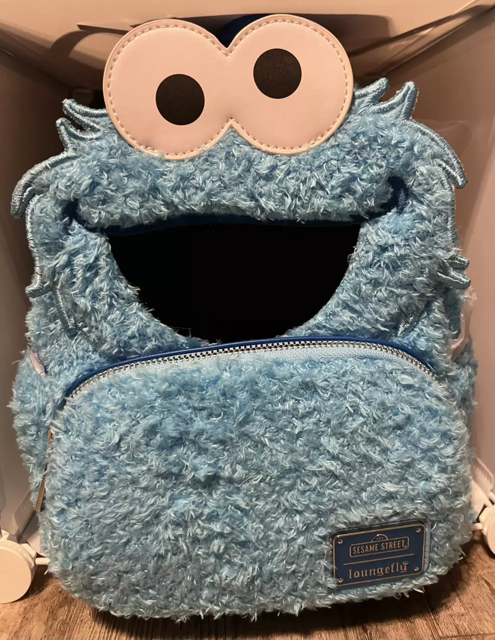 LOUNGEFLY Sesame Streer Cookie Monster HT, NWT thumbnail
