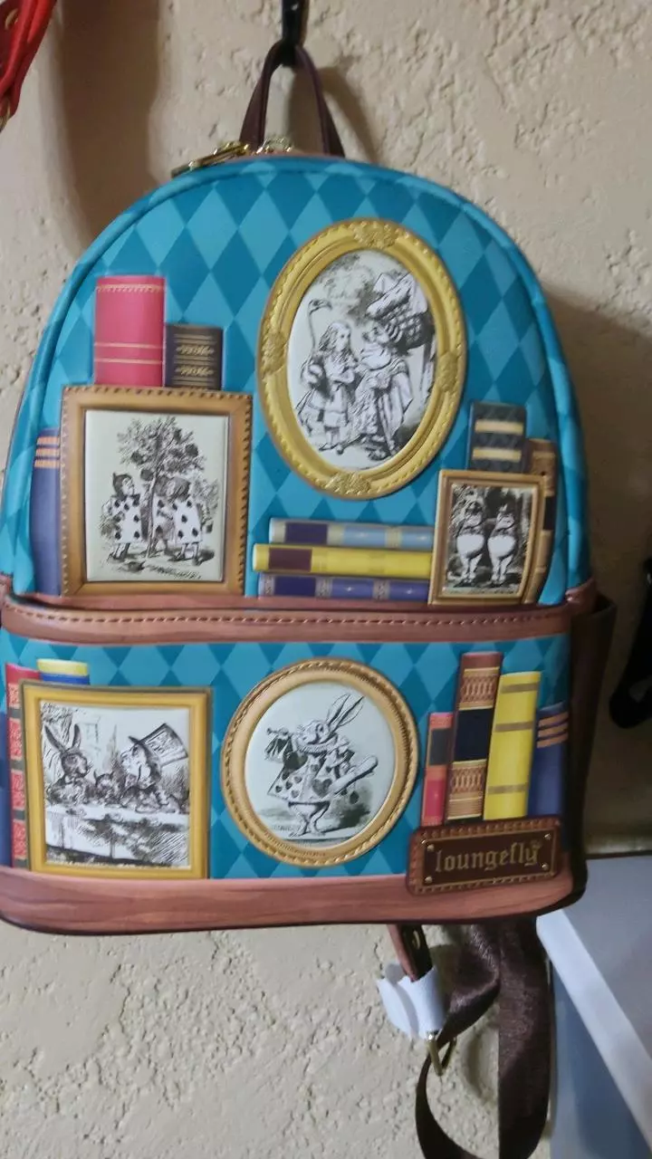 NWT LOUNGEFLY HT BAM Exclusive Alice in Wonderland books Bp thumbnail