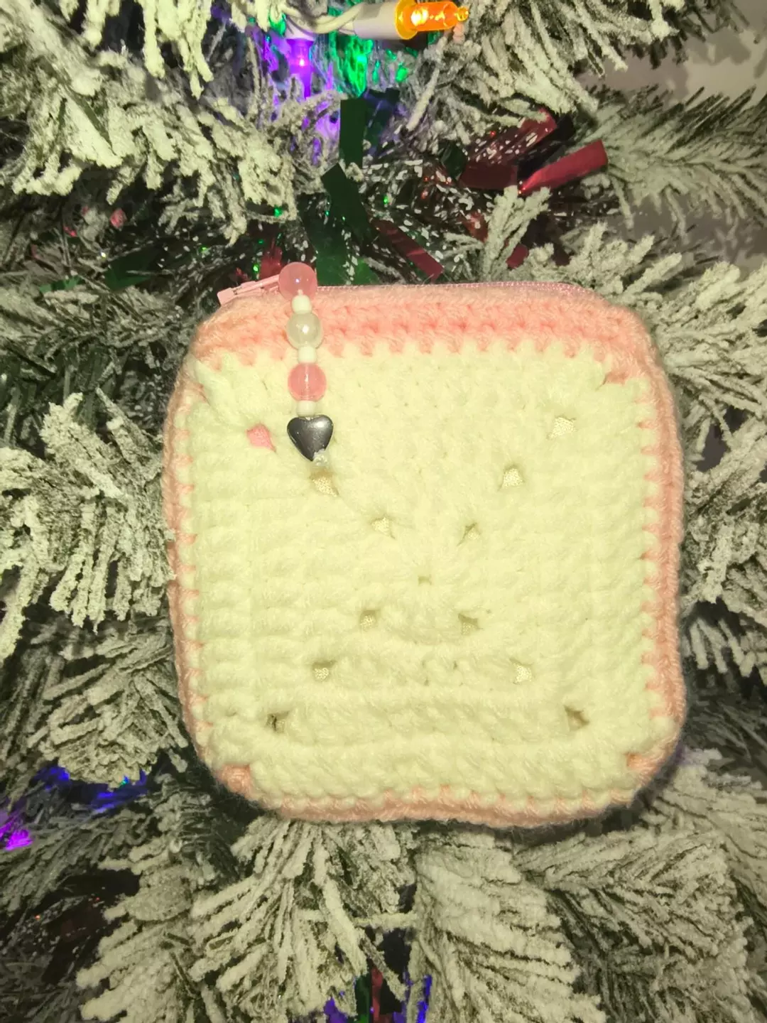 White coquette some grant square pouch thumbnail