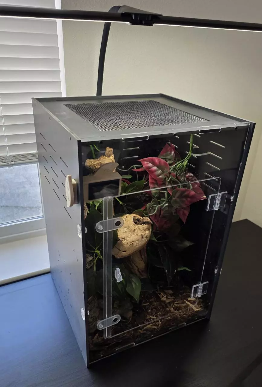 Verticle PVC 12x12x18 enclosure with magnetic locks. thumbnail