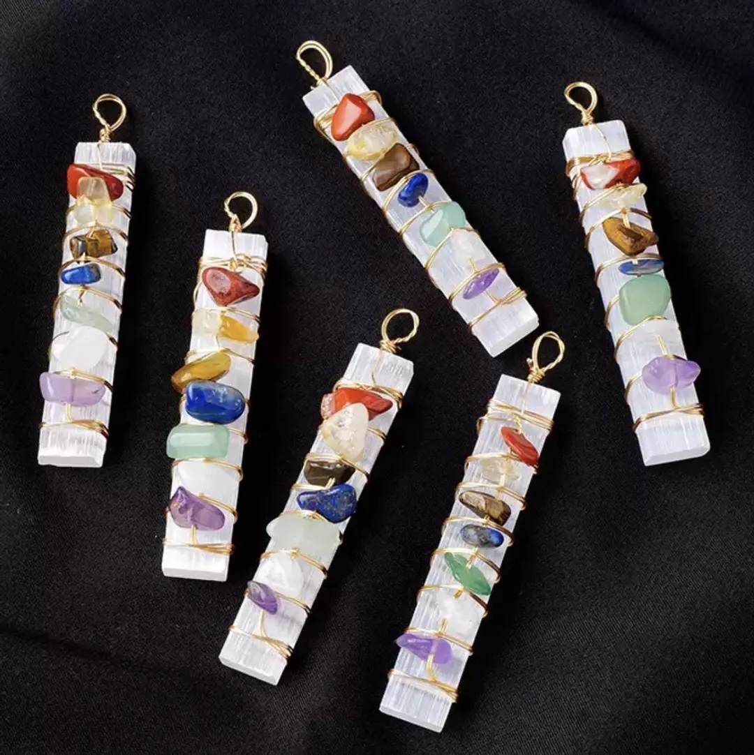 Natural Crystal Gypsum Pendant Necklace -QT2511A56 thumbnail