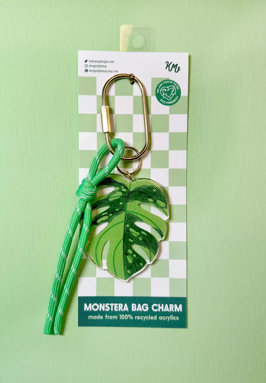 Monstera Leaf Bag Charm thumbnail