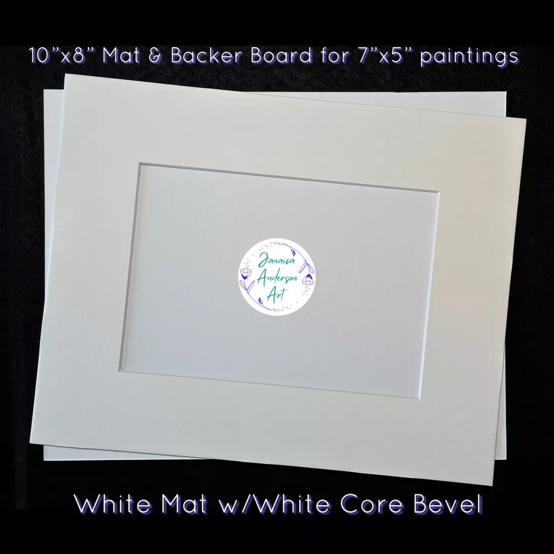 10x8” MAT & BACKER BOARD for 7x5” Orig Paintings thumbnail