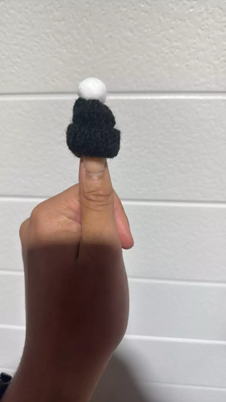 Plant decor - winter hat black thumbnail